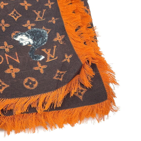 LOUIS VUITTON Brown Monogram Scarf - Picture 2 of 6